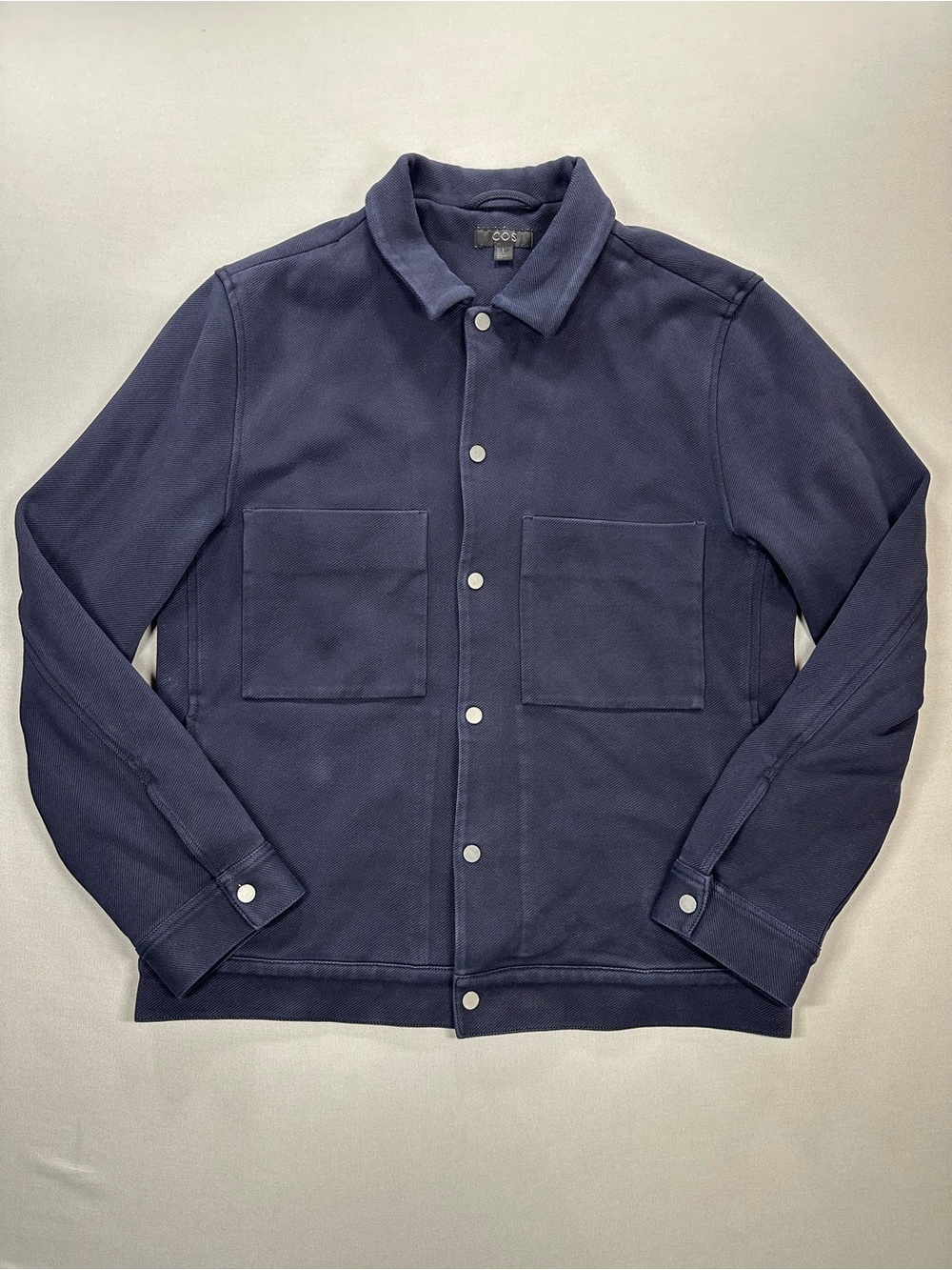 COS Snap-Front Utility Overshirt Jacket, Patch Pockets - Women Small
